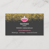 Elegant Gold Sprinkles Snoep Dessert Buffet Visitekaartje (Achterkant)