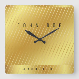 Elegant Gold Square Acrylwand Vierkante Klok
