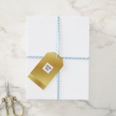 Elegant Gold Square Gift Label Cadeaulabel (Met Touw)