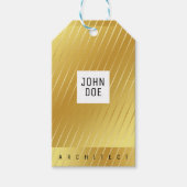 Elegant Gold Square Gift Label Cadeaulabel (Voorkant)