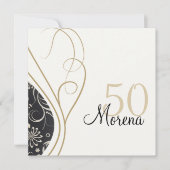 Elegant Gold Square Invitation Kaart (Voorkant)