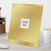 Elegant Gold Square Pedestal Sign Reclamebord Met Voetstuk (Insitu)