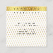 Elegant Gold Square Visitekaartje (Achterkant)