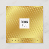 Elegant Gold Square Visitekaartje (Voorkant)