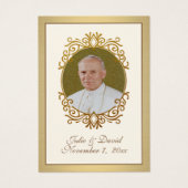 Elegant Gold St. John Paul II Wedding Heilige Kaar Visitekaartje (Voorkant)
