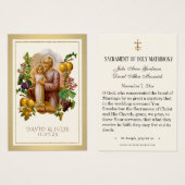 Elegant Gold St. Joseph Wedding Kaart (Voorkant /achterkant)