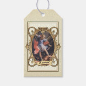 Elegant Gold St. Michael the Archangel Religious Cadeaulabel (Voorkant)