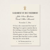 Elegant Gold St. Therese Rozen Wedding Heilige Kaa Visitekaartje (Achterkant)