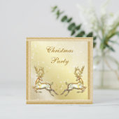 Elegant Gold Stags Classy-kerstfeest Kaart (Staand voorkant)
