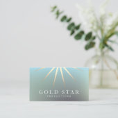 Elegant Gold Star Logo Professional Visitekaartje (Staand voorkant)