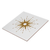 Elegant Gold Starburst | Groot Tegeltje (Zijkant)