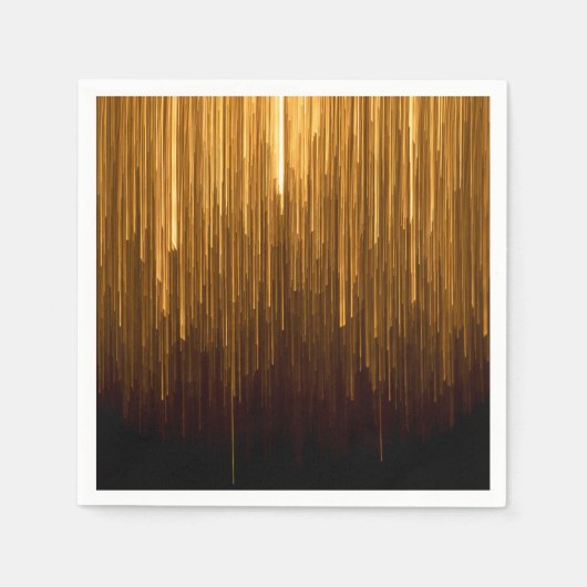 Elegant Gold Starburst Paper Napkin Servet (Voorkant)