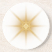 Elegant Gold Starburst Stone Onderzetter Round (Voorkant)