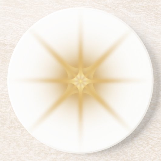 Elegant Gold Starburst Stone Onderzetter Round (Voorkant)