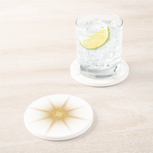 Elegant Gold Starburst Stone Onderzetter Round (Zijkant)