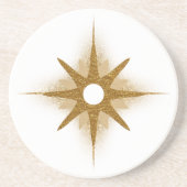 Elegant Gold Starburst Stone Onderzetter Round (Voorkant)