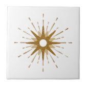 Elegant Gold Starburst Tegeltje (Voorkant)