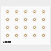 Elegant Gold Starburst Vierkante Sticker (Vel)