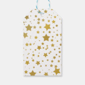 Elegant Gold Stars Merry kerst Cadeaulabel (Achterkant)