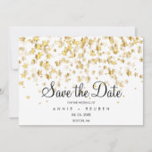 Elegant Gold Stars Modern Simple Save The Date (Voorkant)