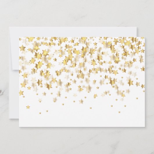Elegant Gold Stars Modern Simple Save The Date (Achterkant)