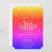 Elegant Gold Stars Ombre Sweet 16 Kaart (Voorkant)