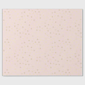 Elegant Gold Stars & Pink Cadeaupapier (Vlak)