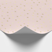 Elegant Gold Stars & Pink Cadeaupapier (Hoek)