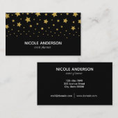 Elegant Gold Stars Visitekaartje (Voorkant / Achterkant)