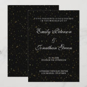 Elegant Gold Stars-Wedding Invitations Kaart (Voorkant / Achterkant)