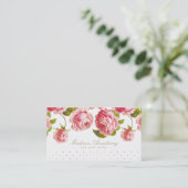 Elegant Gold Stippen en roze rozen, aangepast Visitekaartje (Staand voorkant)