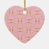 Elegant Gold stippen Keramisch Ornament (Voorkant)