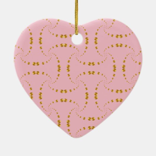 Elegant Gold stippen Keramisch Ornament (Achterkant)