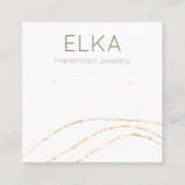 Elegant Gold Stippen Square Earning Display Kaart Vierkante Visitekaartje (Voorkant)