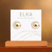 Elegant Gold Stippen Square Earning Display Kaart Vierkante Visitekaartje