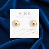 Elegant Gold Stippen Square Earning Display Kaart Vierkante Visitekaartje