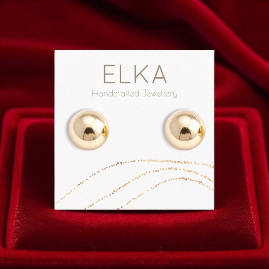 Elegant Gold Stippen Square Earning Display Kaart Vierkante Visitekaartje