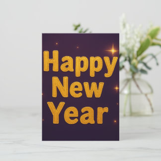 Elegant Gold Stitched Typography Classy Party Feestdagenkaart