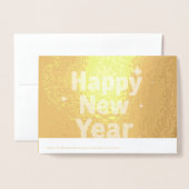 Elegant Gold Stitched Typography Classy Party Folie Kaarten (Met envelop)