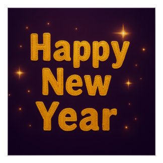 Elegant Gold Stitched Typography Classy Party Perfect Poster