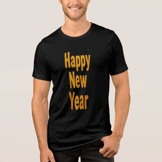 Elegant Gold Stitched Typography Classy Party Tri-Blend Shirt (Voorkant)