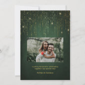 Elegant Gold String Lights I DO Engagement Party Kaart (Achterkant)