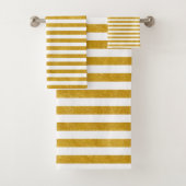 Elegant Gold Stripe - Aangepast voor uw kleur - Bad Handdoek (Insitu)