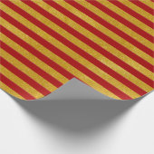 Elegant Gold Stripe - Aangepast voor uw kleur - Cadeaupapier (Hoek)