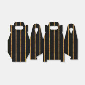 Elegant Gold Stripe Black Great Gatsby Wedding Bedankdoosjes (Uitgevouwen)
