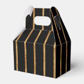 Elegant Gold Stripe Black Great Gatsby Wedding Bedankdoosjes (Voorkant Zijde)