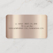 Elegant Gold Stripe Boho Flowers Visitekaartje (Achterkant)