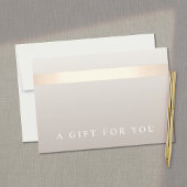 Elegant Gold Stripe Cadeaubon Kaart