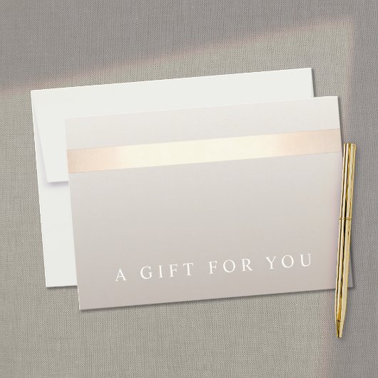 Elegant Gold Stripe Cadeaubon Kaart