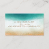 Elegant Gold Stripe Colorful Lotus Waterverf Visitekaartje (Achterkant)